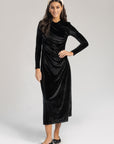 Draped Velvet  Maxi