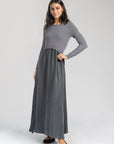 Grey Pointelle Maxi