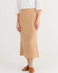 Tan Waisted slip skirt