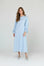 Blue Linear Cotton Maxi