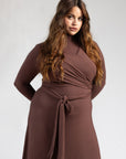 Bordeaux Waisted Wrap Maxi