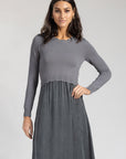 Grey Pointelle Maxi