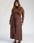 Bordeaux Waisted Wrap Maxi