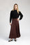 Bordeaux Suede Panel Skirt