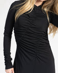 Black Ruched Dress