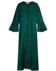 Green toile maxi dress