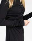 Black Ruched Dress