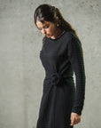 Black scrunchie dress