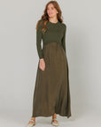 Green pointelle maxi