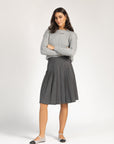 Grey Pinstripe Skirt